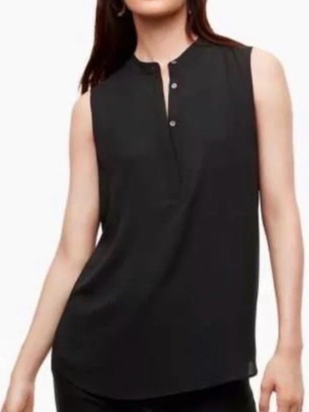 Babaton (Aritzia) Wolfgang Blouse Black Sleeveless Button Up Top Medium